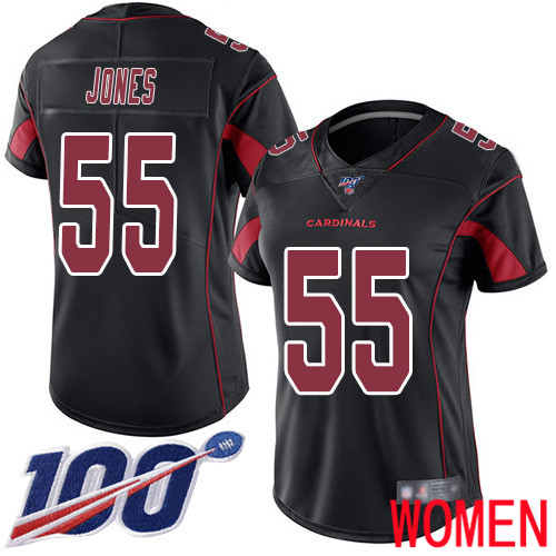 Arizona Cardinals Limited Black Women Chandler Jones Jersey NFL Football 55 100th Season Rush Vapor Untouchable